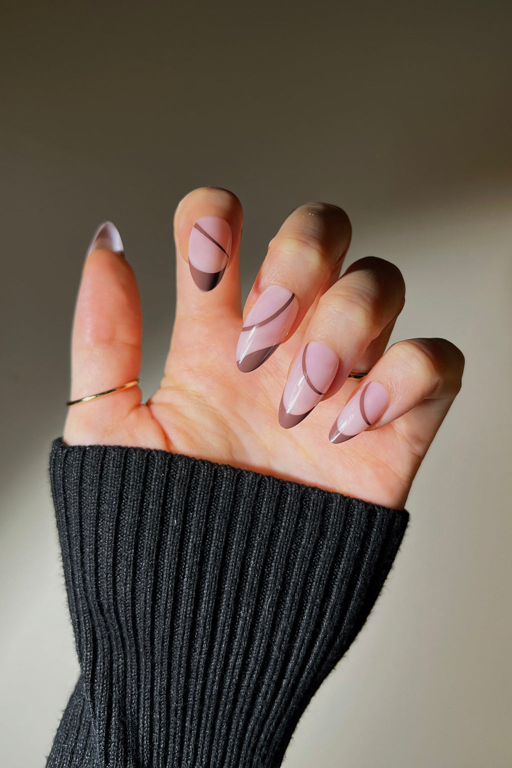 Brewed Brown Serenade | Soft & Durable Press-On Nails
