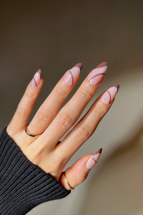 Brewed Brown Serenade | Soft & Durable Press-On Nails